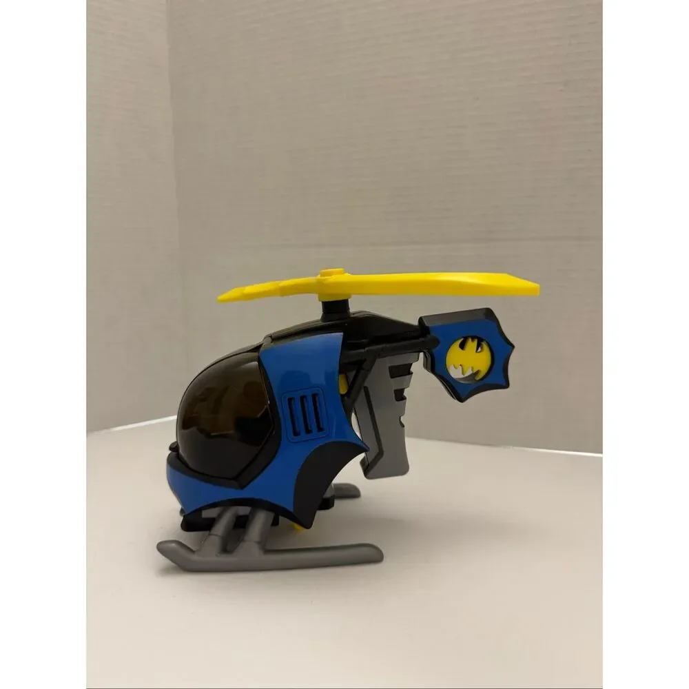 Imaginext DC Super Friends BATCOPTER Helicopter 3 Batman Figures 2 Batbot Discs